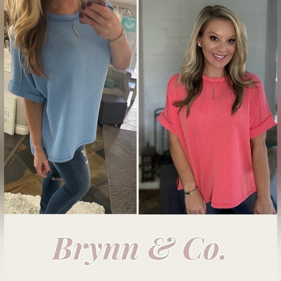 💕Boyfriend style, High-low top - Picture 3 of 3